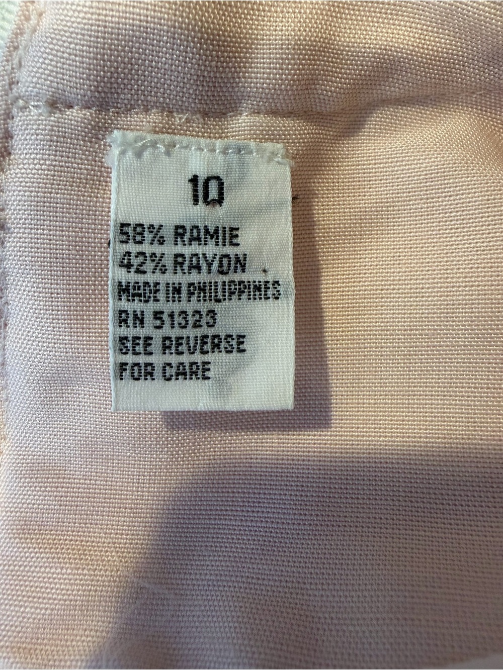 Vintage Ms Chaus Classic Pink White Gingham Sheath Dress Size 10 - Picture 9 of 9